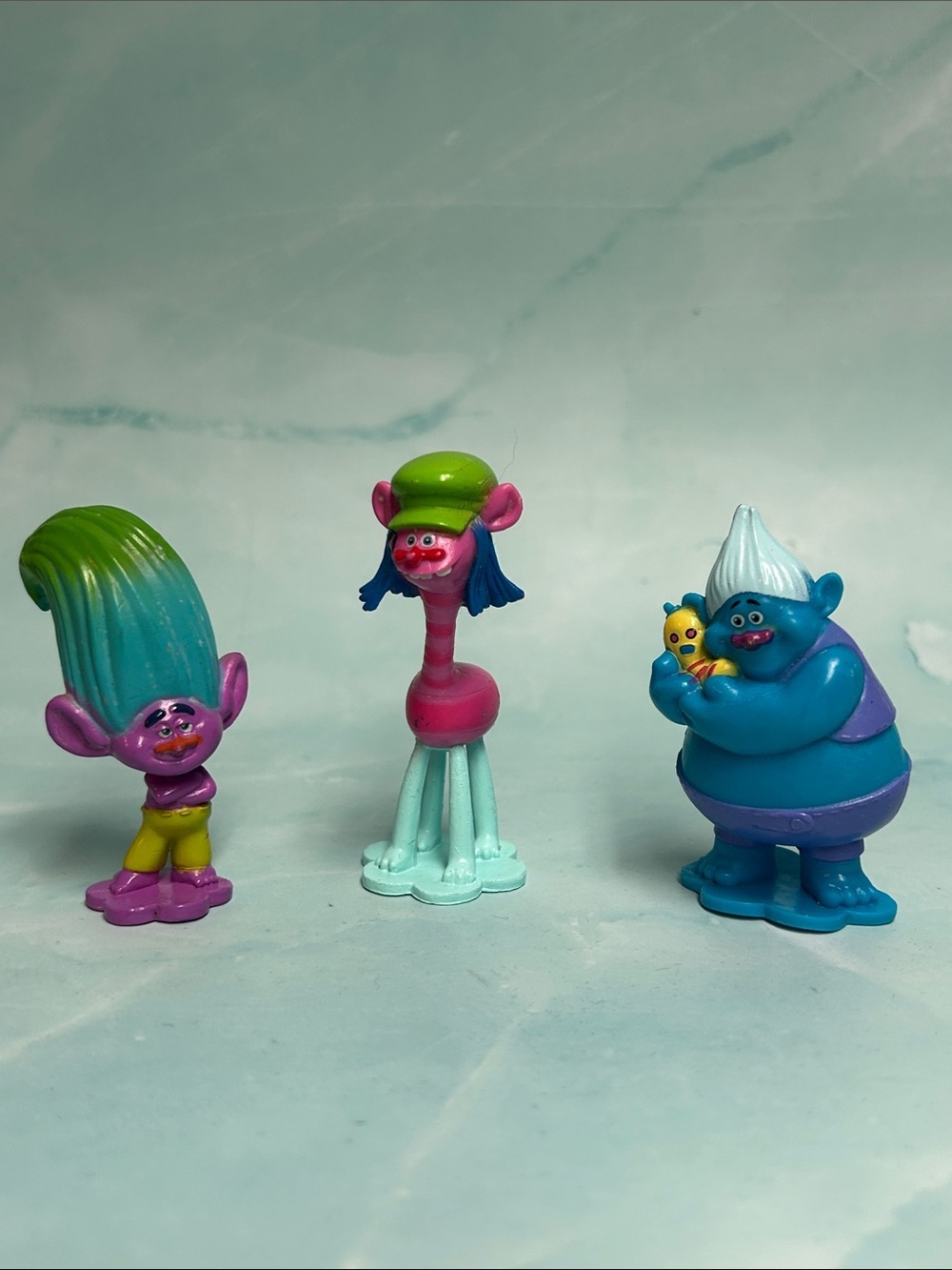 Dreamworks Trolls Movie Figures Lot of 3 Trolls Mini Figure Set - Colorful